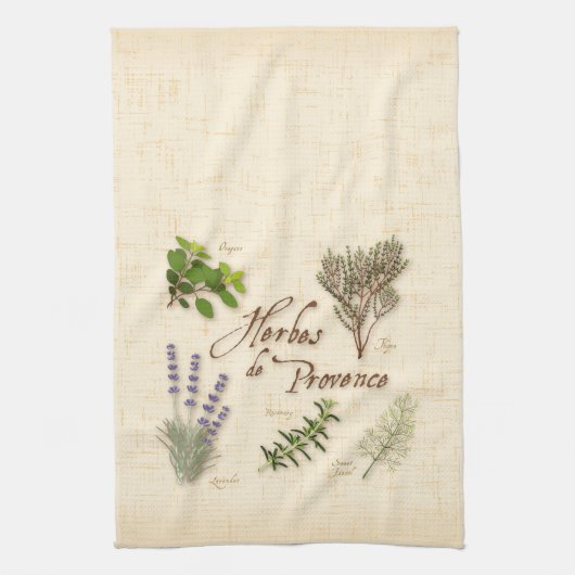 Herbes de Provence Kitchen Towel Theedoek (Verticaal)