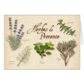 Herbes de Provence Recept Wenskaart (Voorkant Horizontaal)