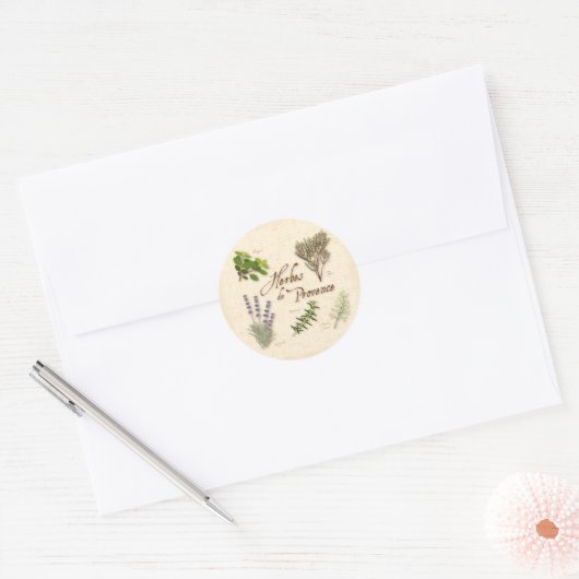 Herbes de Provence Round Sticker (Envelop)