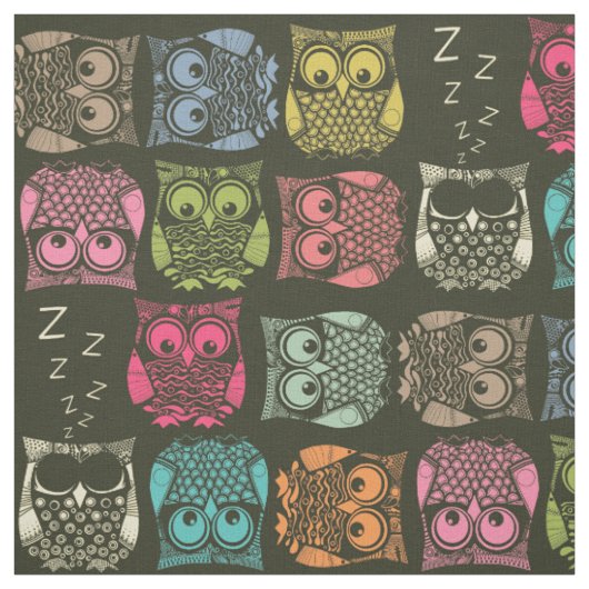 herbet owls stof (Swatch)