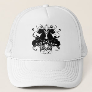 Herbewerking van vintage leeuwen met krullen trucker pet