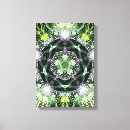 Herbilicieuze geometrie Fractal Mandala gevlekt ka Canvas Afdruk (Voorkant)