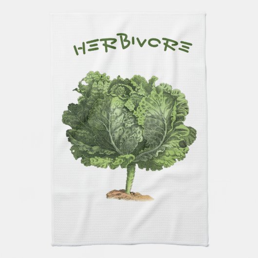Herbivoor Kale Vegan Vegetarisch Theedoek (Verticaal)
