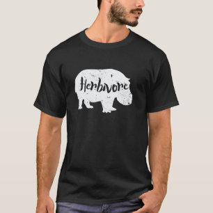 Herbivoor Nijlpaard Liefhebber Vegan Dieren Beeld T-shirt