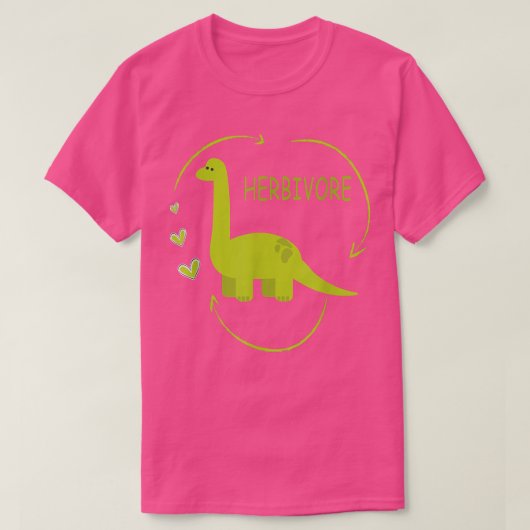 Herbivore Brachiosaurus Dinosaur Funny Vegetarian  T-shirt (Design voorkant)