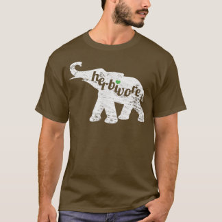 HERBIVORE Elephant Love Vegan Geïnspireerd apparel T-shirt