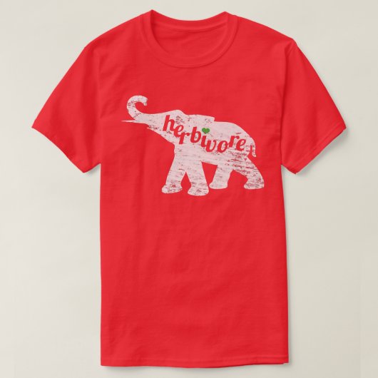 HERBIVORE Elephant Vegan ApparelPlantBased Eater D T-shirt (Design voorkant)