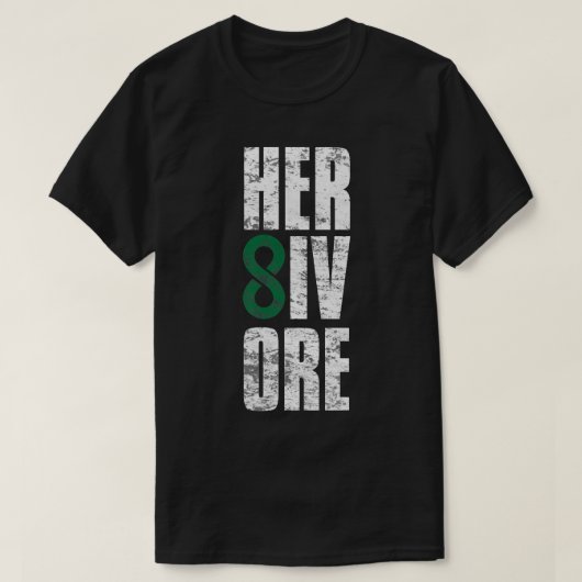 HERBIVORE Forever Vegan Vegetarian Plant Insp T-shirt (Design voorkant)