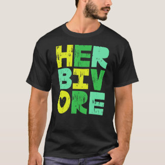 Herbivore Heart  Vegan Kleding Door De Dharma Wink T-shirt