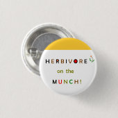 Herbivore op de Munch-Button Ronde Button 3,2 Cm (Voorkant /achterkant)