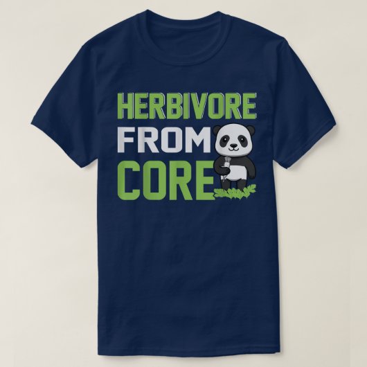 Herbivore van Core Vegan Gift Panda Bamboo Vegeta T-shirt (Design voorkant)
