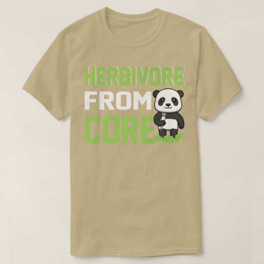 Herbivore van Core Vegan Gift Panda Bamboo Vegeta T-shirt (Design voorkant)
