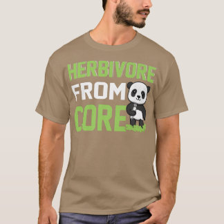Herbivore van Core Vegan Gift Panda Bamboo Vegeta T-shirt