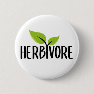 Herbivore, Vegan Activism Ronde Button 5,7 Cm