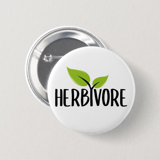 Herbivore, Vegan Activism Ronde Button 5,7 Cm (Voorkant /achterkant)