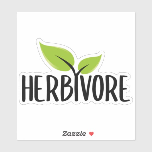 Herbivore, Vegan Sticker (Vel)