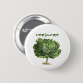Herbivore Vegan Vegetarian Kale Pin Button (Voorkant /achterkant)