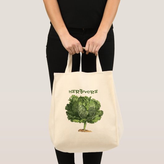Herbivore Vegan Vegetarian Tote Bag (Voorkant (product))