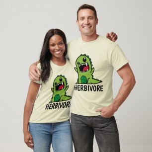 HERBIVORE Vegetarische Veganistische T-shirts Dino