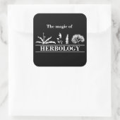 herbologie vierkante sticker (Tas)