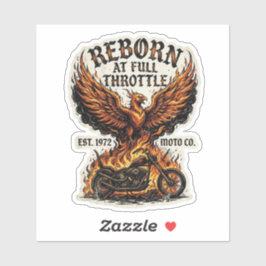 Herboren met Volle Drijfkracht Phoenix Motorfietse Sticker