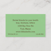 Herboriste Hawthorn Plant Bessen Bloemen Kruiden Visitekaartje (Achterkant)