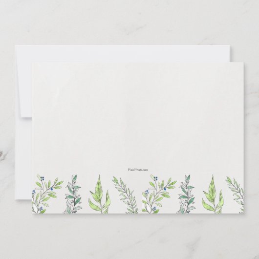 Herboristen Foto Afstuderen Uitnodiging (Achterkant)