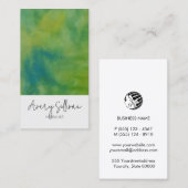 Herboristen Groene Waterverf Visitekaartje (Voorkant / Achterkant)