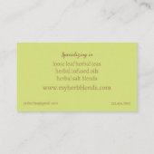 Herboristerij Kruidenthee Blend California Poppy F Visitekaartje (Achterkant)