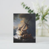 Herbrandt het Storm op het Zee van Galilea Briefkaart (Staand voorkant)