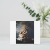 Herbrandt het Storm op het Zee van Galilea Briefkaart (Staand voorkant)