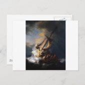 Herbrandt het Storm op het Zee van Galilea Briefkaart (Voorkant / Achterkant)