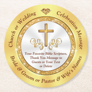 Herbruikbaar aan Beschikbaar, Douane, Christelijke Ronde Kartonnen Onderzetter