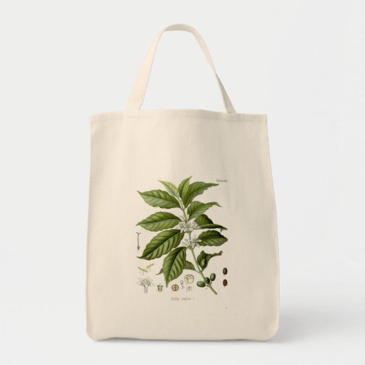Herbruikbaar koffie-Plant Tote Bag (Voorkant)