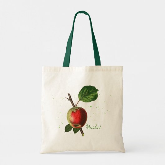 Herbruikbare Apple Market Canvas tas (Achterkant)