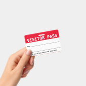 Herbruikbare Bezoekerspas / Halpas - Aanpasbaar Badge (Handheld)
