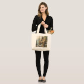 Herbruikbare Bigfoot Grote Tote Bag (Voorkant (model))