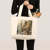Herbruikbare Bigfoot Grote Tote Bag (Voorkant (product))