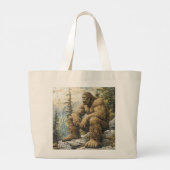 Herbruikbare Bigfoot Grote Tote Bag (Achterkant)