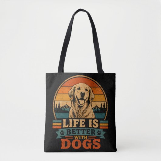 Herbruikbare Boodschappentas Retriever Tote Bag (Voorkant)