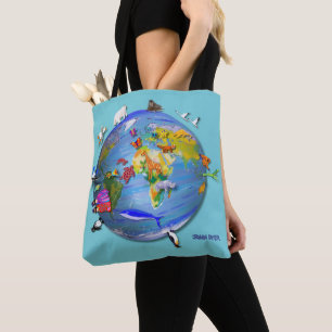 Herbruikbare boodschappentas - turkooizen - planee tote bag