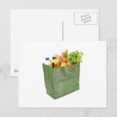 Herbruikbare boodschappentas vol kruiderijen briefkaart (Voorkant / Achterkant)