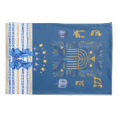Herbruikbare Chanoeka Gift Wrap 3 - Bag Blauw en W Kussensloop (Achterkant)