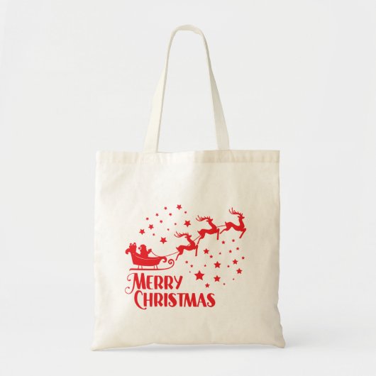 Herbruikbare Christmas Canvas tas - Merry Christma (Voorkant)