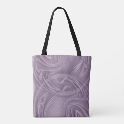 Herbruikbare Eco Green Curls Paarse schaduwen Tote Bag (Achterkant)