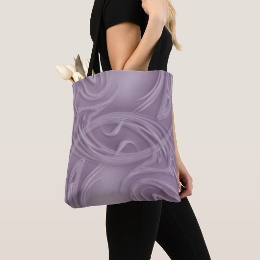 Herbruikbare Eco Green Curls Paarse schaduwen Tote Bag (Dichtbij)