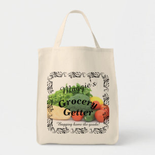 Herbruikbare, gepersonaliseerde kleurrijke draagta tote bag