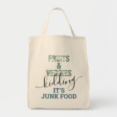 Herbruikbare Grocery Healthy Veggies, gewoon dood Tote Bag (Voorkant)