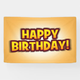 Herbruikbare Happy Birthday Party-banner Spandoek