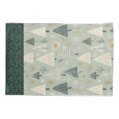 Herbruikbare Kerstcadeau Wrap - Bag Green Gold Kussensloop (Achterkant)